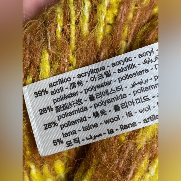 Zara Colourful Striped/Checkered Cropped Chunky Knit Cardigan - Picture 9 of 9